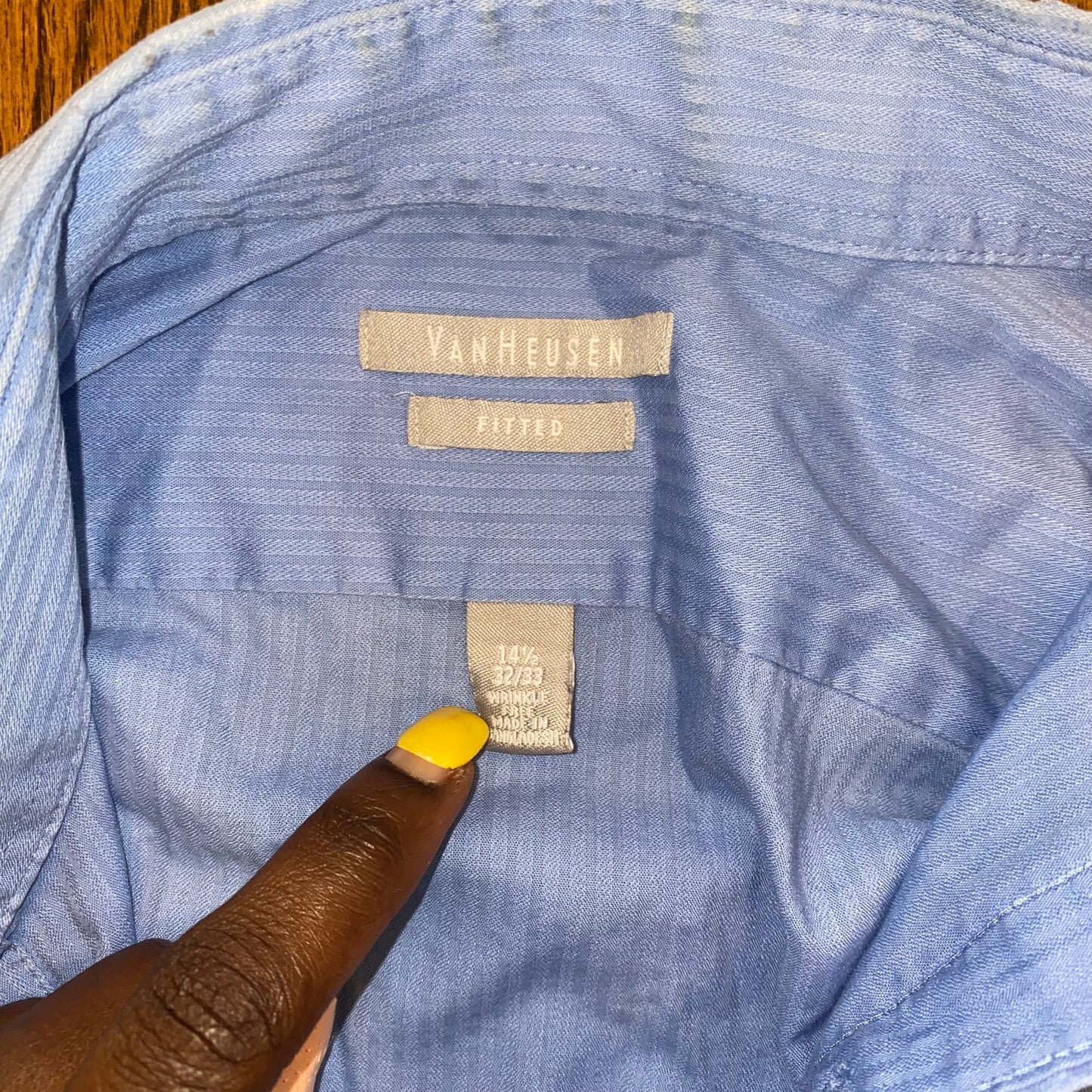 Blue Fitted Button Up