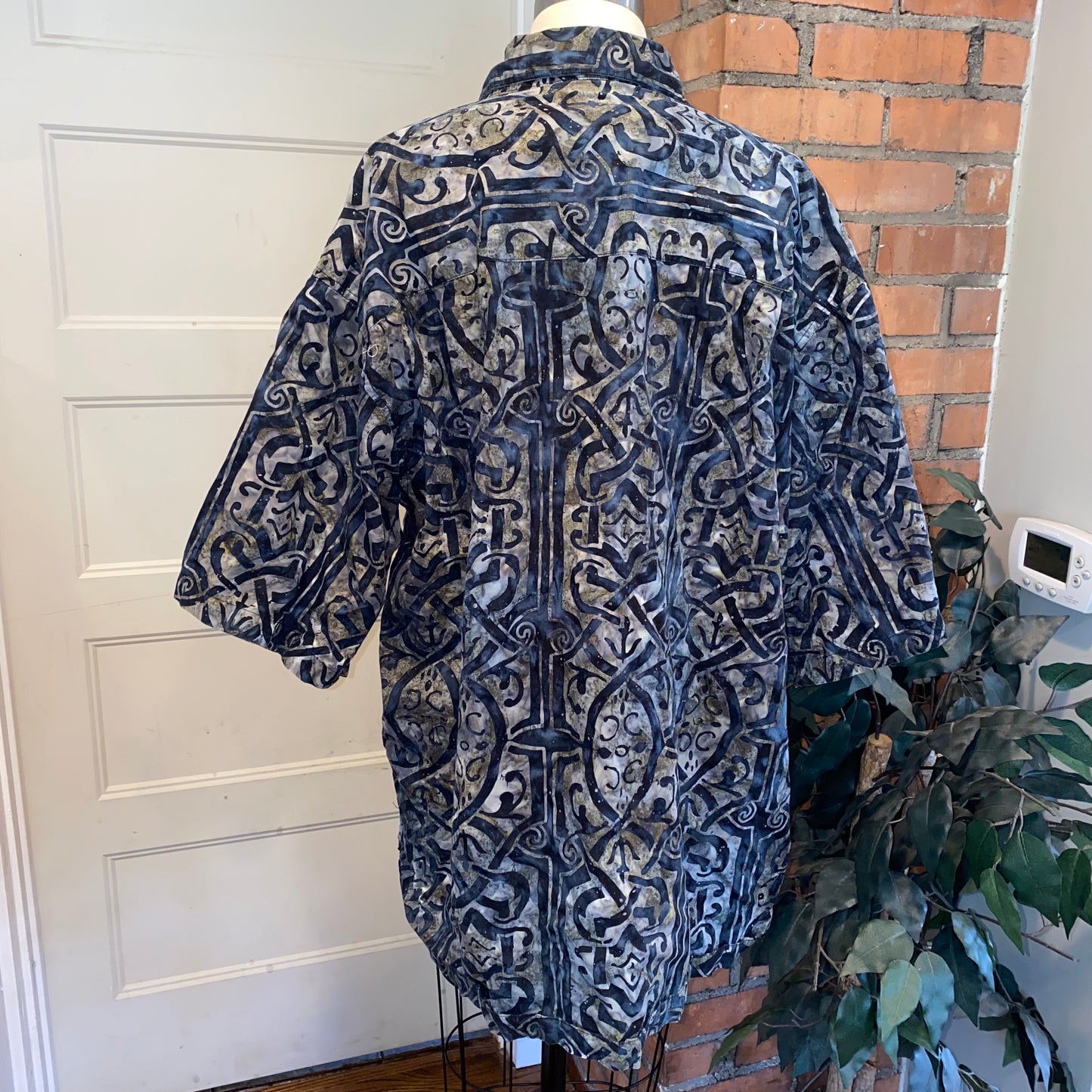 Batik Print Button Up