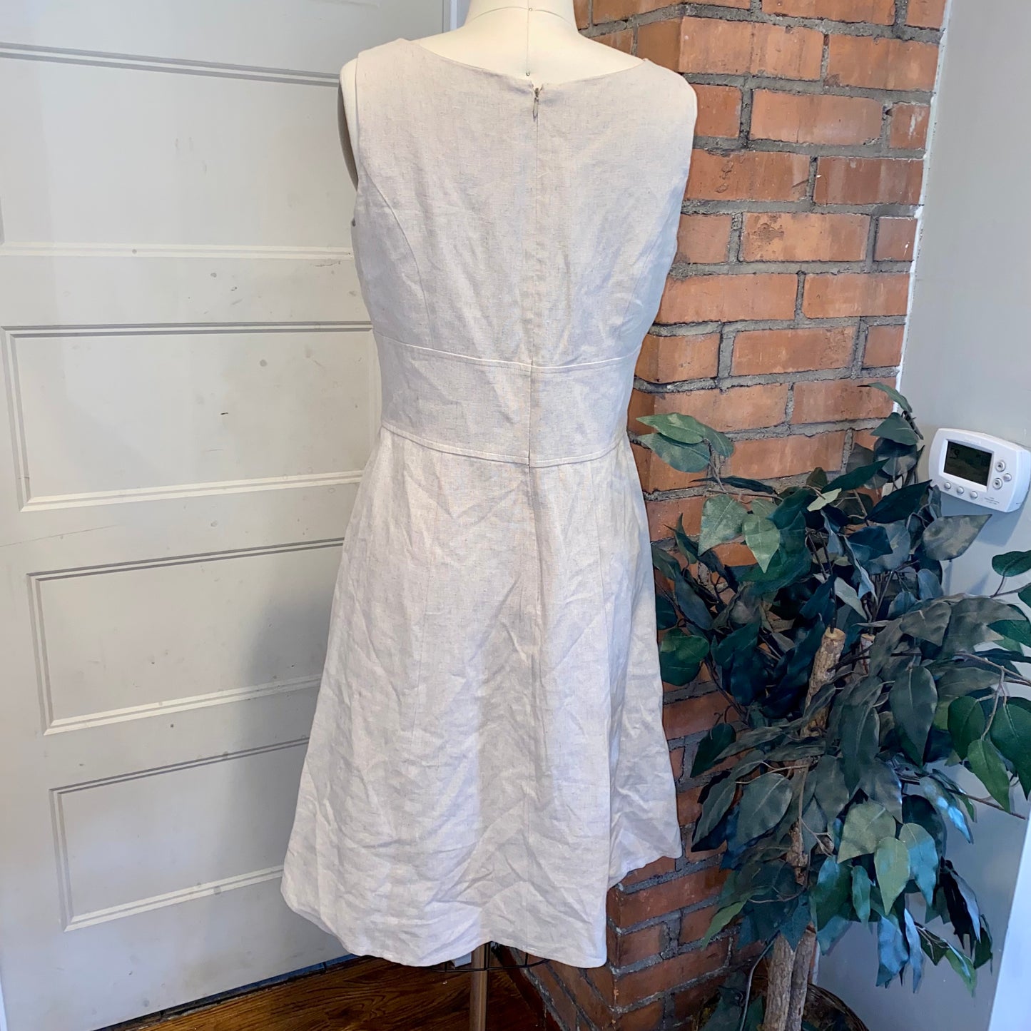 Beige Linen Dress