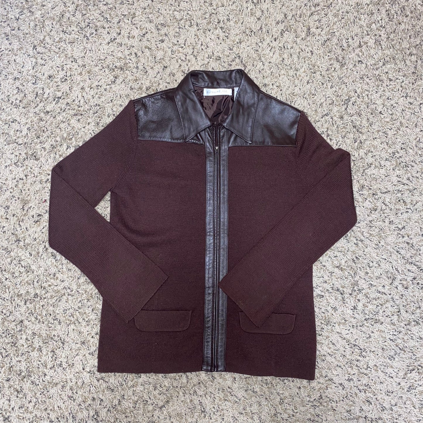 Brown Wool & Leather Jacket