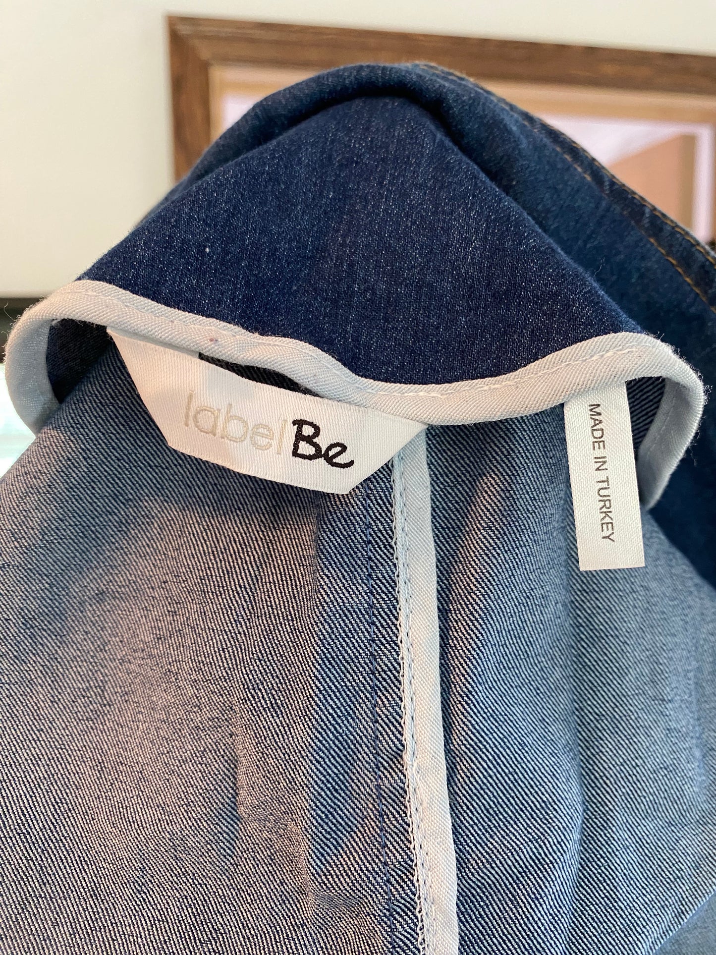 Dark Wash Denim Trench Coat