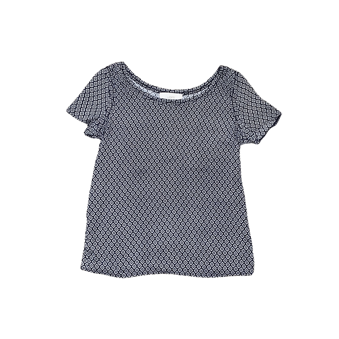 Black and White Short Sleeve Shirt