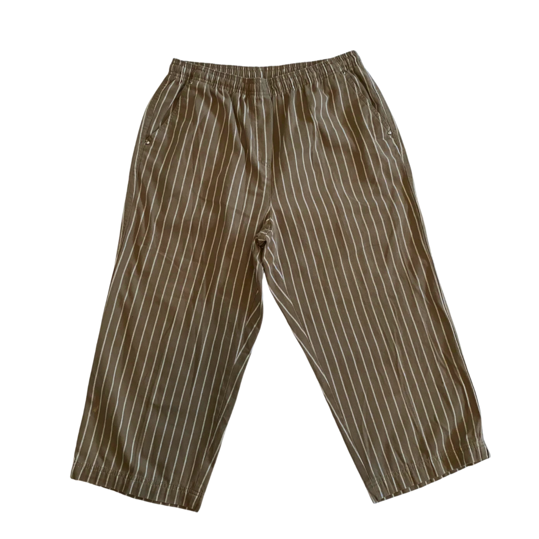 Khaki Striped Pants