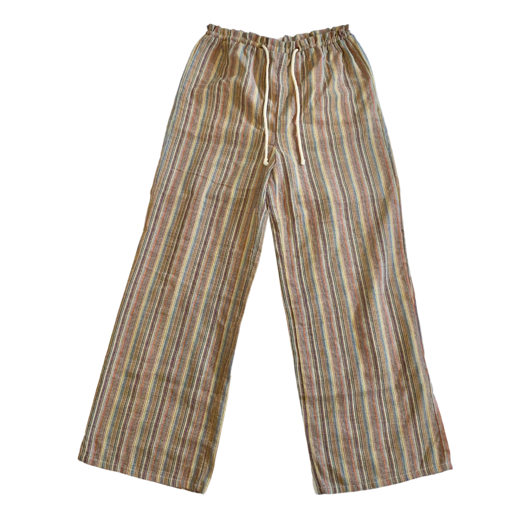 Multi Color Striped Linen Pants