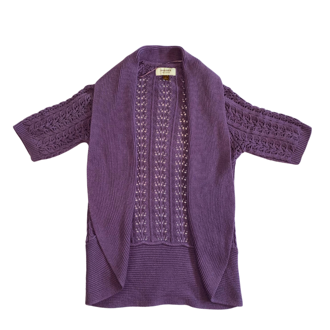 Purple Knit Cardigan
