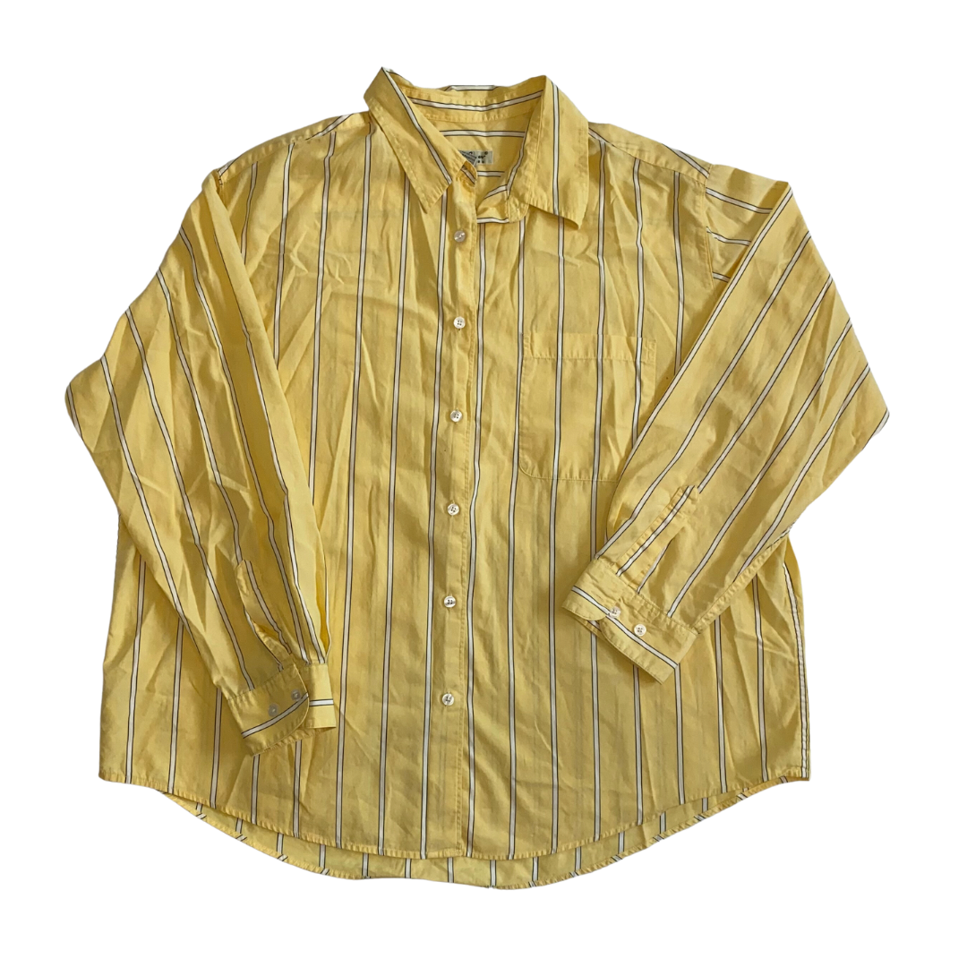 Yellow Striped Button Up