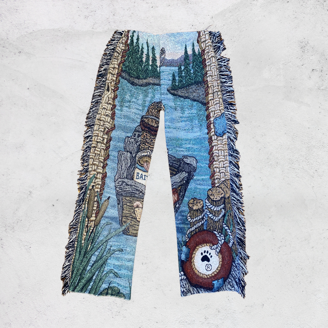 Friendly Teddy Bear Blanket Pants - Medium