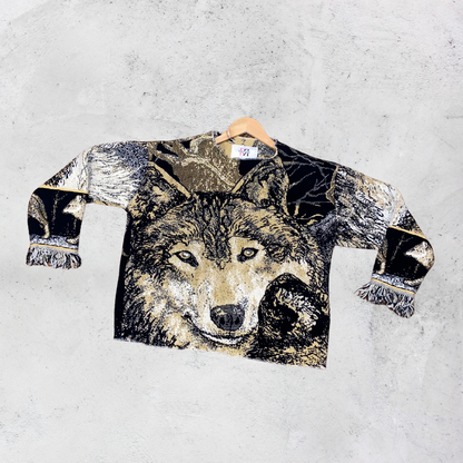Wolf Blanket Crewneck Sweater - XS/S