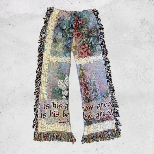 Flower Water Color Blanket Pants - Medium