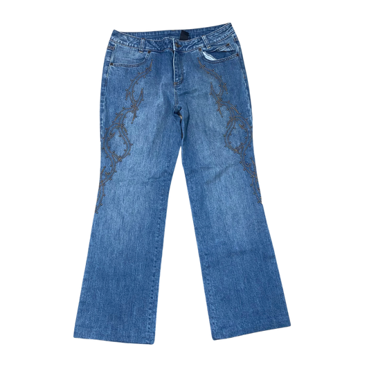 Vintage Harley Davidson Gold Detailed Jeans