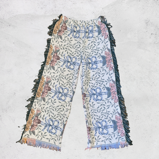 Colorful Floral Blanket Pants - Size XL