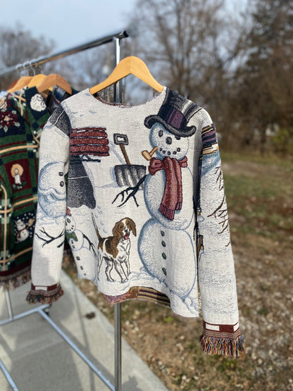 Frosty the Snowman Tapestry Blanket Set