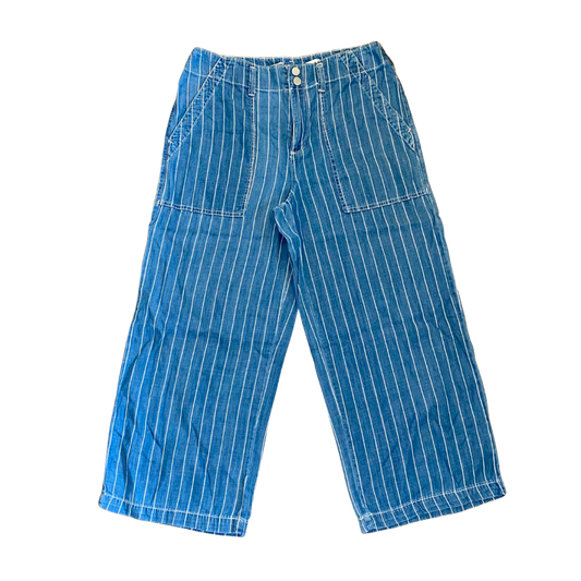 Striped Denim Pants