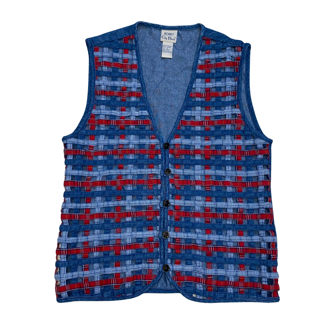 Weaved Denim Vest