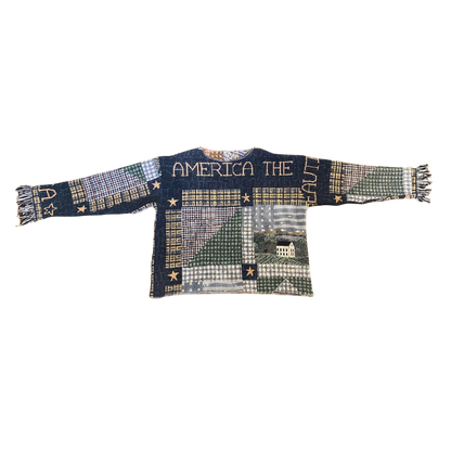 America The Beautiful Blanket Crewneck - Size Small