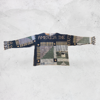 America The Beautiful Blanket Crewneck - Size Small