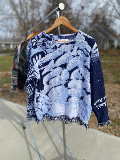 Let it Snow Tapestry Blanket Crewneck Sweater