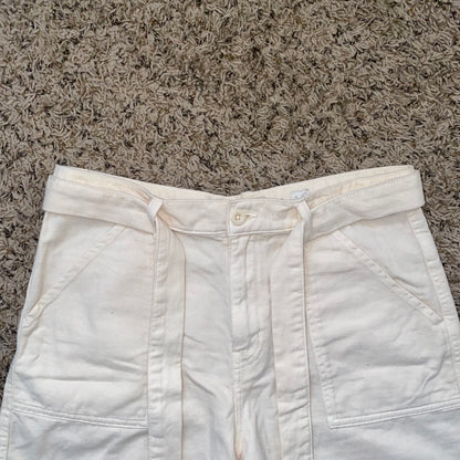 Beige Denim Shorts