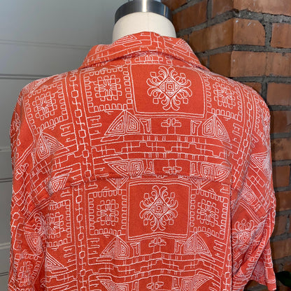 Orange Embroidery Stitch Dress