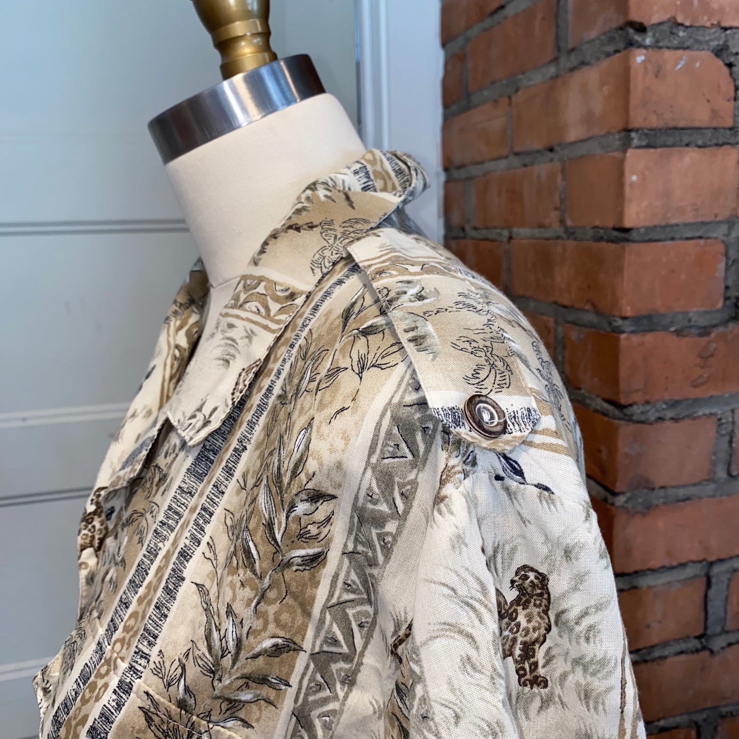 Animal Print Short Sleeve Button Up