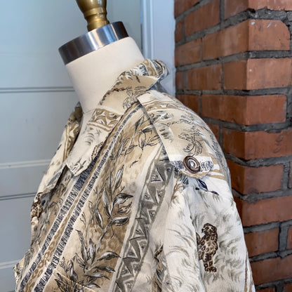 Animal Print Short Sleeve Button Up