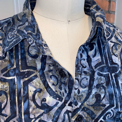 Batik Print Button Up