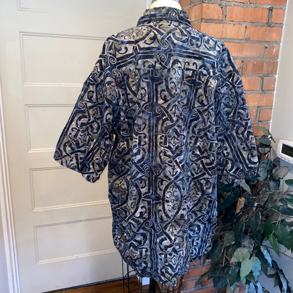 Batik Print Button Up