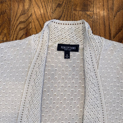 Beige Crochet Short Sleeve Cardigan