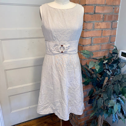 Beige Linen Dress