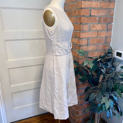 Beige Linen Dress
