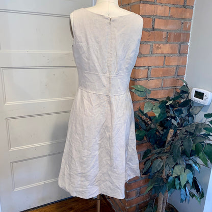Beige Linen Dress