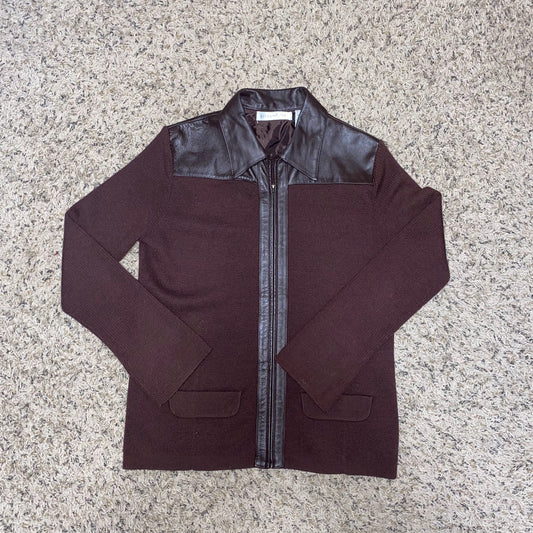 Brown Wool & Leather Jacket