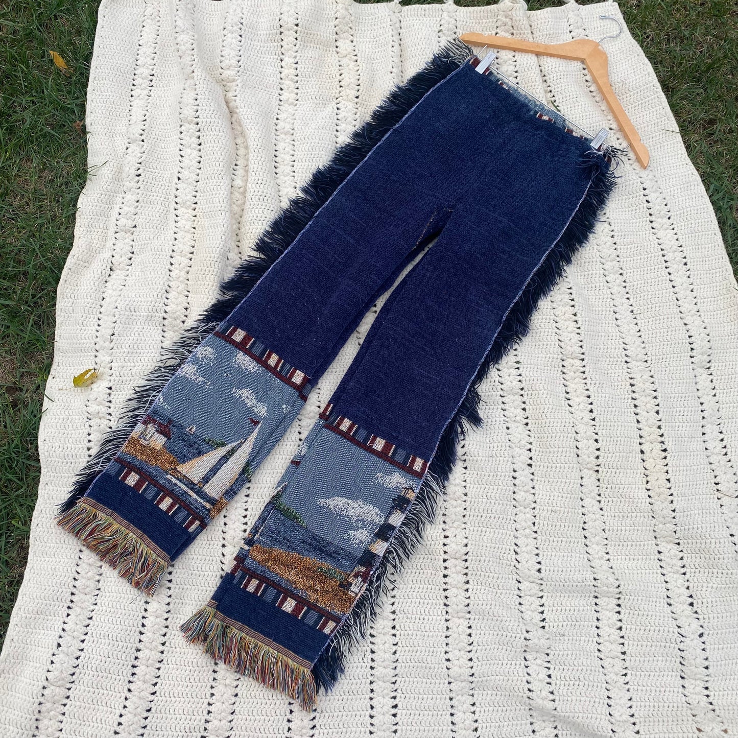 Sailboat Blanket Pants - Small