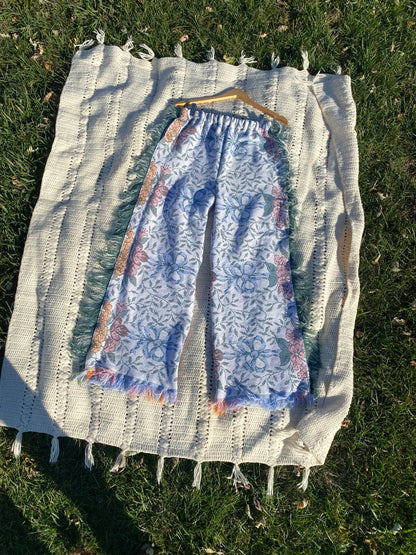 Colorful Floral Blanket Pants - Size XL