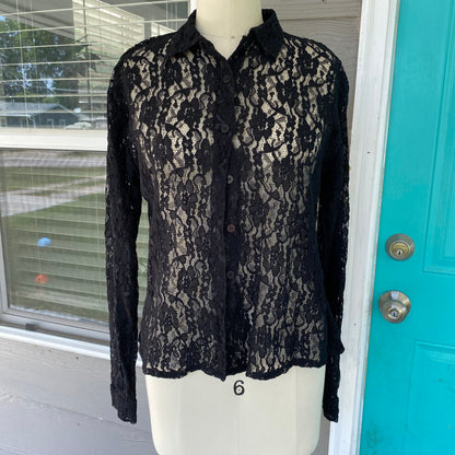 Black Lace Blouse