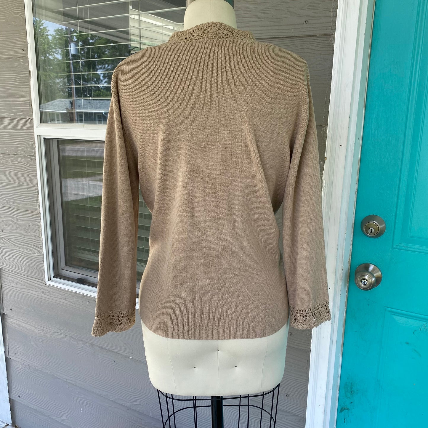 Crochet Trim Sweater