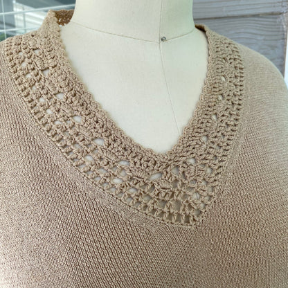 Crochet Trim Sweater