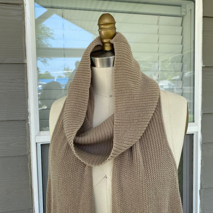 Tan Scarf Cardigan