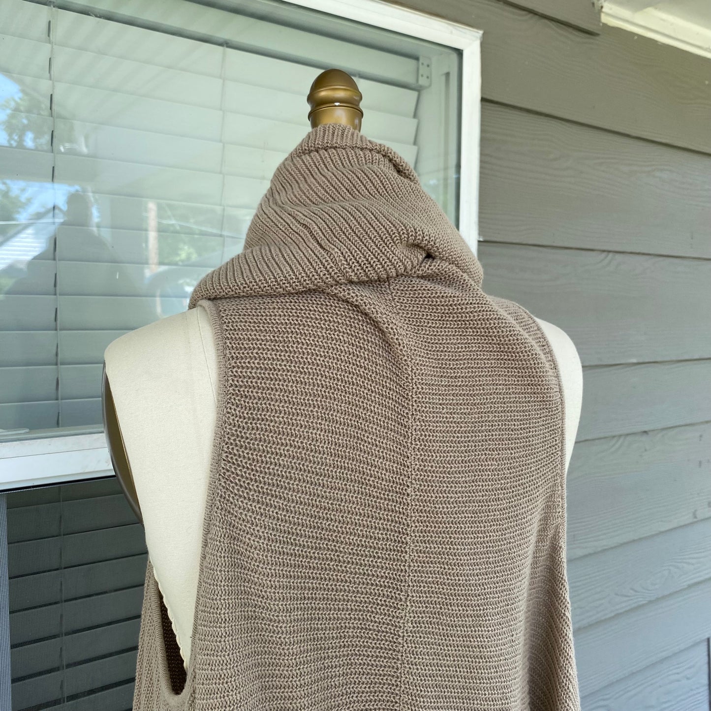 Tan Scarf Cardigan