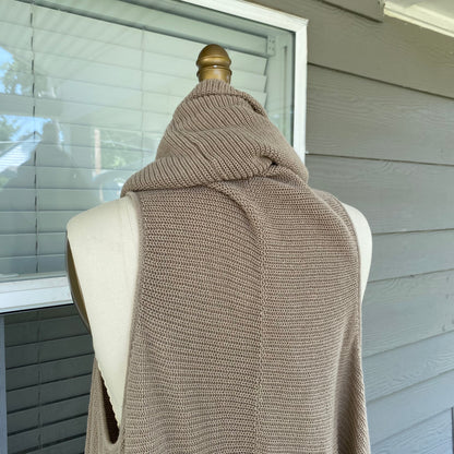 Tan Scarf Cardigan