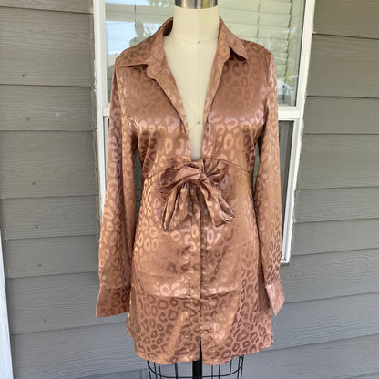 Rose Gold Leopard Print Dress