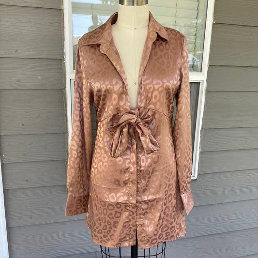 Rose Gold Leopard Print Dress