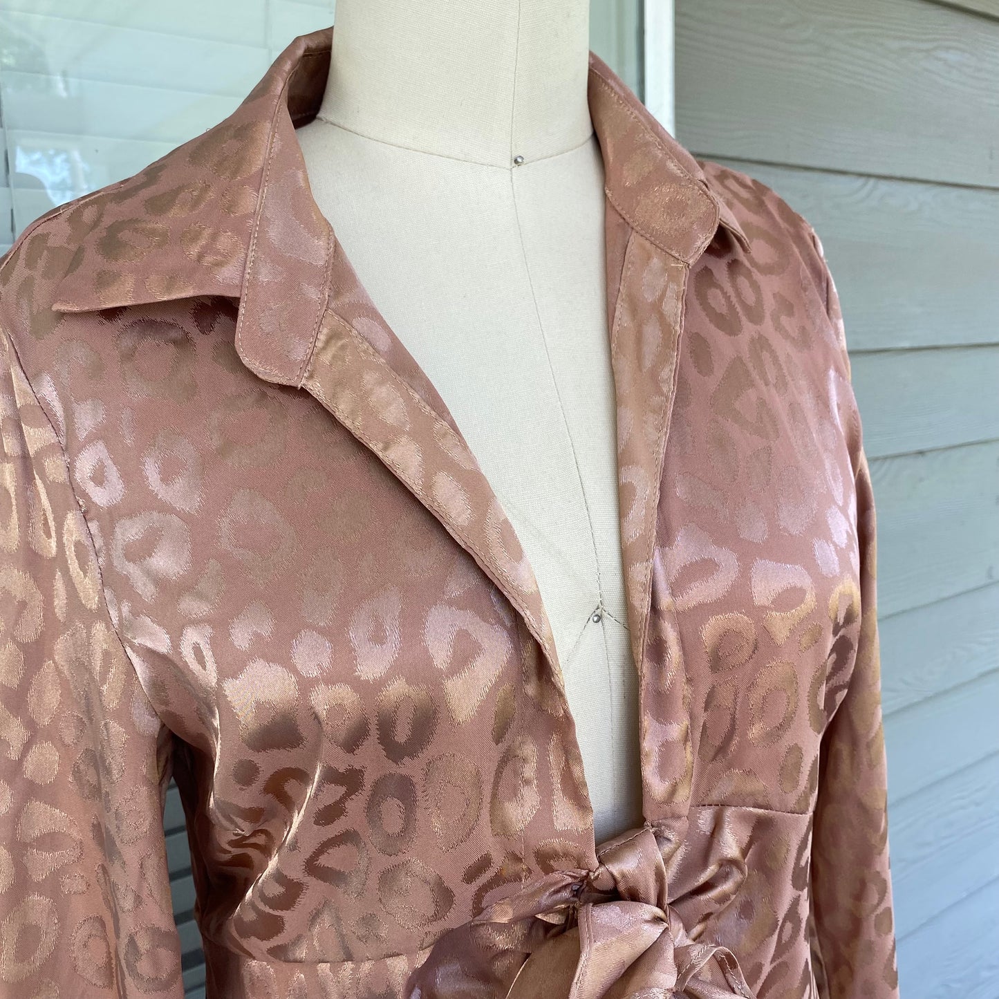 Rose Gold Leopard Print Dress