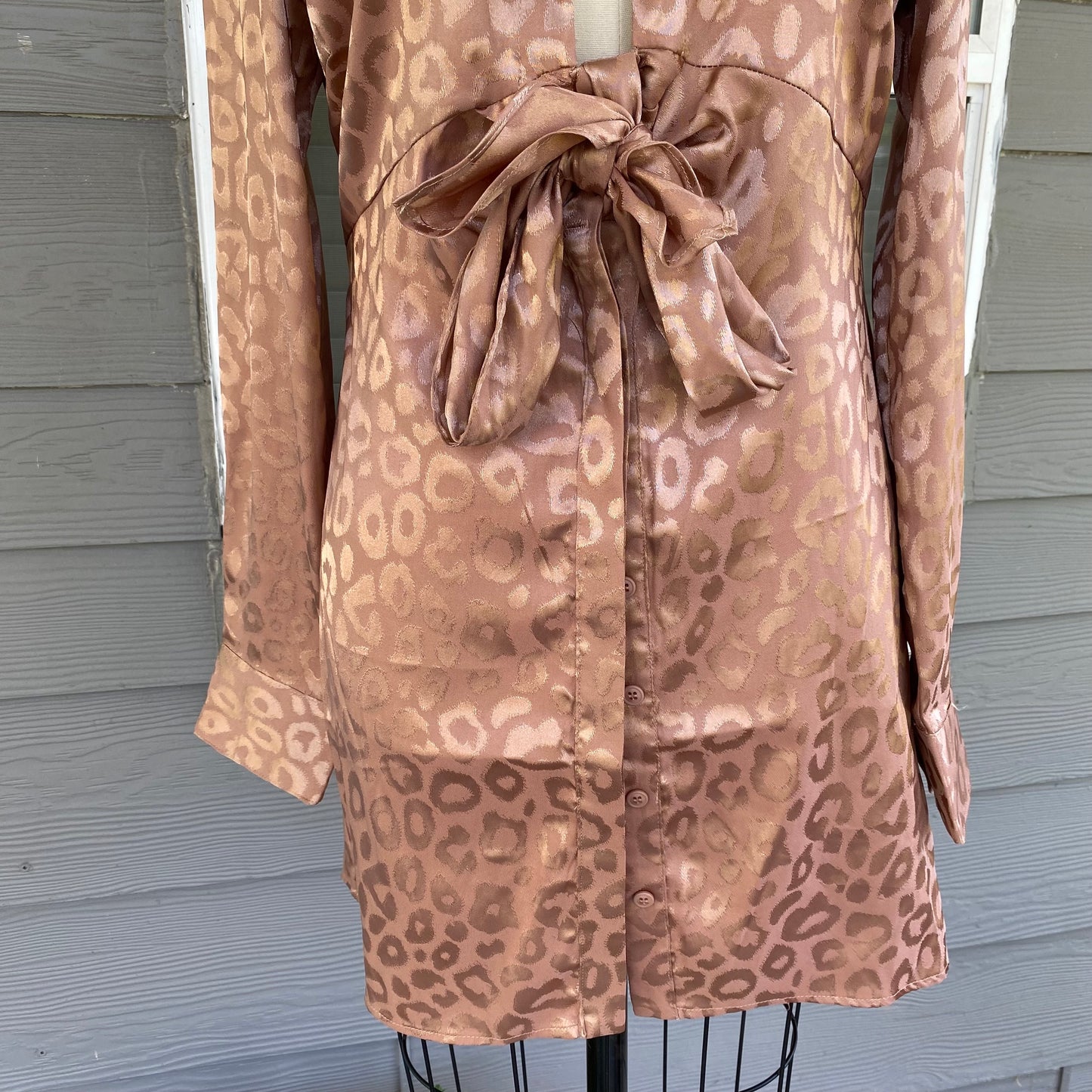 Rose Gold Leopard Print Dress