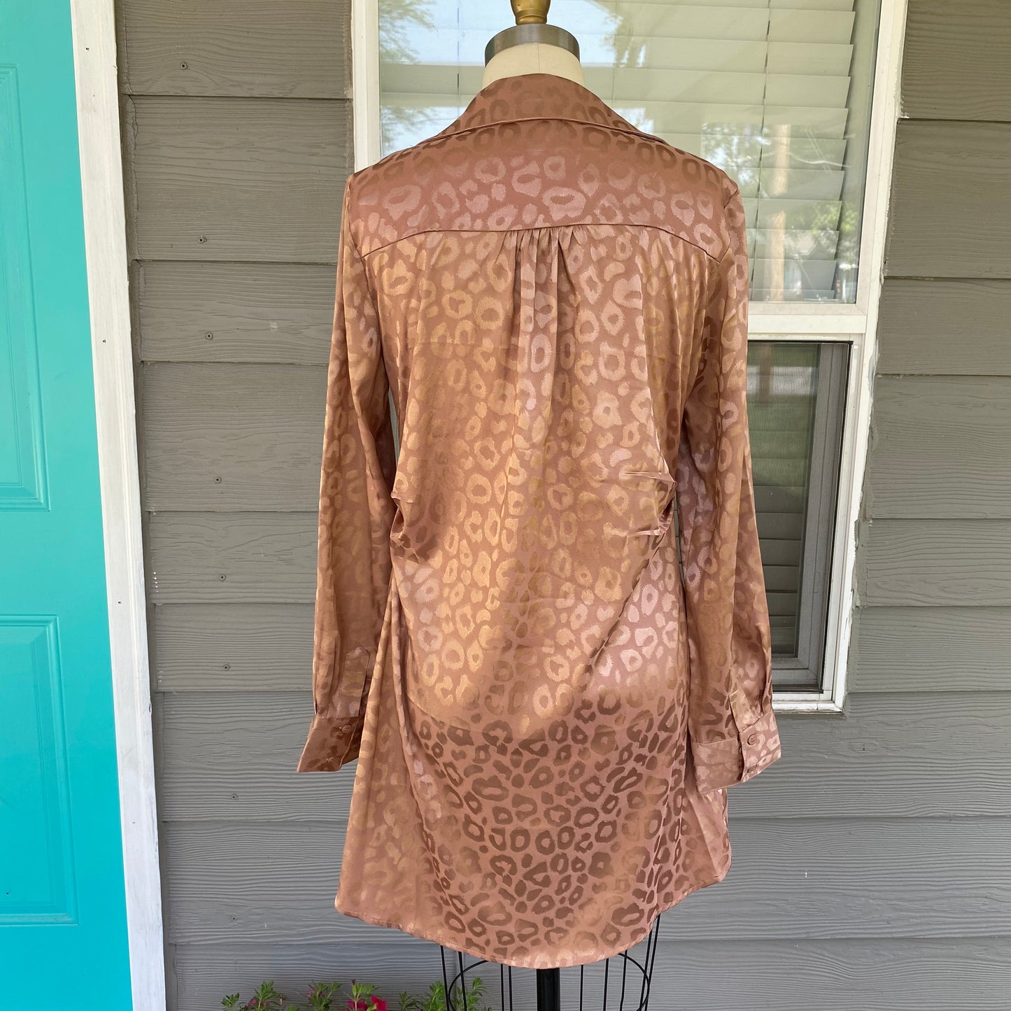 Rose Gold Leopard Print Dress