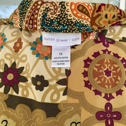 Golden Paisley Button Up