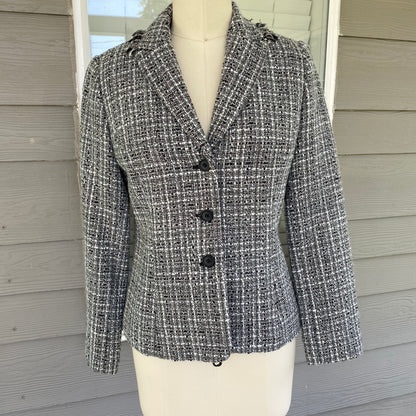 Black and White Tweed Blazer