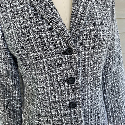 Black and White Tweed Blazer