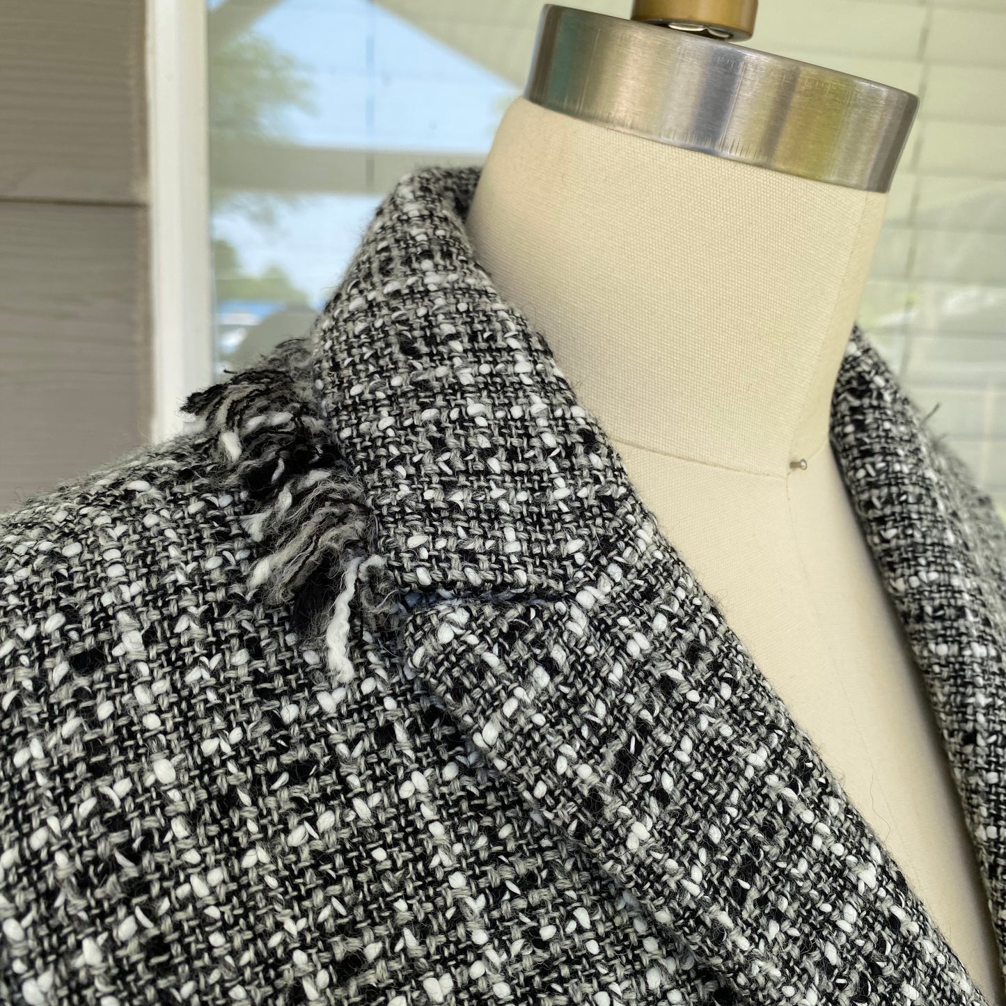 Black and White Tweed Blazer