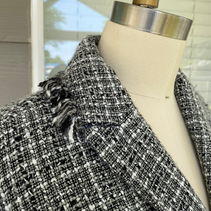 Black and White Tweed Blazer